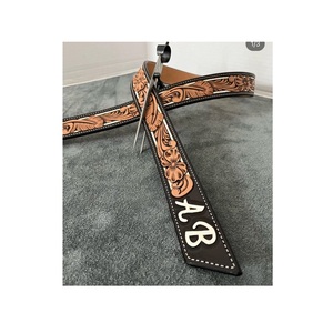 Venta caliente Unisex Diseño alfabético Cinturones de cuero con herramientas florales Cinturones con cuentas Hebilla de lujo Personalizada por fabricantes al por mayor - Product Image 1