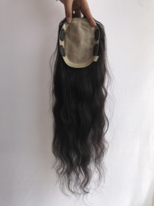 ที่ต่อผมธรรมชาติสีธรรมชาติ100% 5X6 Topper,ที่ต่อผมมนุษย์แบบบราซิลมองโกเลีย - Product Image 6