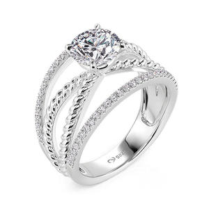 Bague de fiançailles Jeulia Fashion en alliage torsadé à coupe ronde - Product Image 2