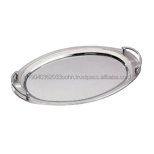 Plateaux de service en métal à la mode dessus de Table poli brillant métal galvanisé décoratif pour la maison et fournitures de cadeaux pour l'exportation - Product Image 1