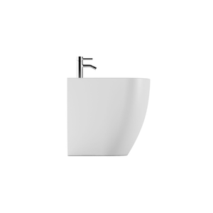 Inodoro de Pie de Cerámica Compacto Sin Borde Serie Burano 50 y Bidé Montado en el Suelo, Juego de Artículos Sanitarios Duraderos que Ahorran Espacio - Product Image 3