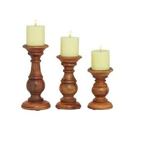 Candelabro de madera de alta calidad, soporte elegante con el mejor diseño, color madera natural, decoración del hogar - Product Image 1