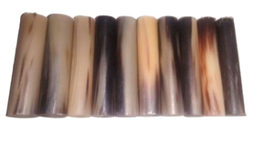 Couteau à estamper en corne de buffle blanche naturelle, artisanat moderne écologique, rond, pour la fabrication de rouleaux, manche cylindrique, artisanat Saniya - Product Image 2