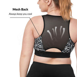 Venta al por mayor de Sujetador Deportivo de Talla Grande para Mujer Top Fitness Sportswear Push-up Lencería para Gimnasio Correr Deportes - Product Image 4