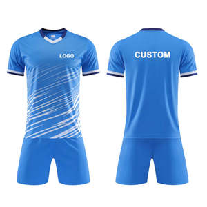 Ensemble de maillots de football à manches courtes en polyester 100% sur mesure Kit de vêtements de football Ensembles d'uniformes de football de couleur jaune et verte - Product Image 2