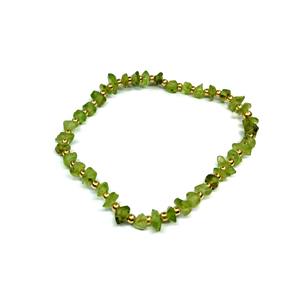 Green Onyx & Peridot Rough Gemstones <b>Bracelets</b> Sterling <b>Silver</b> 925 Gold Plated Stylish <b>Chain</b> <b>Bracelets</b> Everyday Wear Unique Band - Product Image 2