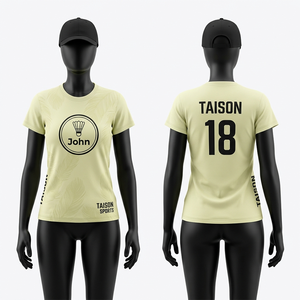 Women Badminton Jersey 190 GSM Mesh Polyester <b>Gold</b> Black Athletic Panel Design Sublimated Printed Custom Logo Sports <b>Shirt</b> - Product Image 4