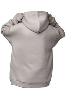 Sweat-shirt ample ample en polaire ample surdimensionné kaki pour femmes Logo personnalisé sweat-shirt à capuche d'hiver personnalisable en gros sweats-shirts pour femmes - Product Image 2