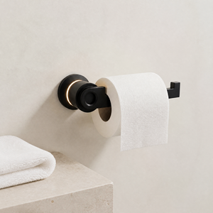 Porte-papier toilette noir mat avec support mural robuste, distributeur de papier toilette pour salle de bain - Product Image 6