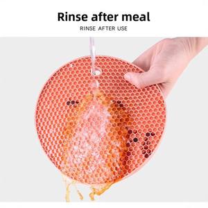 <b>Silicone</b> Heat-Resistant Solid Color Circle Placemat Coaster Tea Cups Bowls Dishes Draining Pad; Wholesale <b>Silicone</b> Draining <b>Mat</b> - Product Image 4