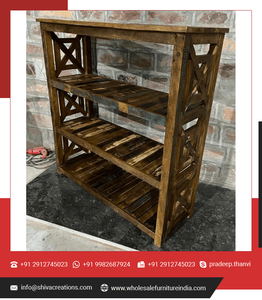 Versatile Classic Reclaimed Wood Storage Cabinet Eco-Friendly Open Rack <b>for</b> Home Office Living Room Outdoor Bedroom Apartments - Product Image 6