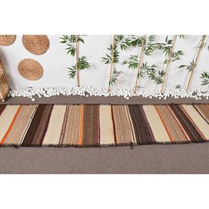 พรมขนสัตว์คลาสสิกเป็นมิตรกับสิ่งแวดล้อมแนวคลาสสิกแนวชนบทขนาด2.7x13.8ฟุตสีน้ำตาลวัสดุสีเบจเย็บปะติดปะต่อกันผ้าวิสคอสความสูงปานกลางมีพื้นหลังเป็นยางสำหรับวัยรุ่น - Product Image 2