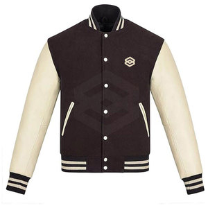 Chaqueta Letterman de Manga Larga con Cuello Alto y Estampado Personalizado de Alta Calidad, Diseño de Moda Más Vendido en 2025 - Product Image 1