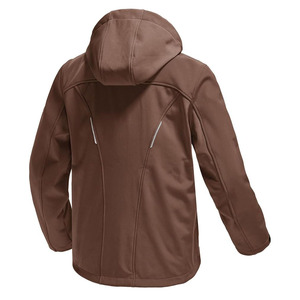 Veste d'entraînement de sport d'hiver pour hommes, capuche souple bouffante imperméable au vent à fermeture éclair pour le jogging en plein air en hiver - Product Image 2