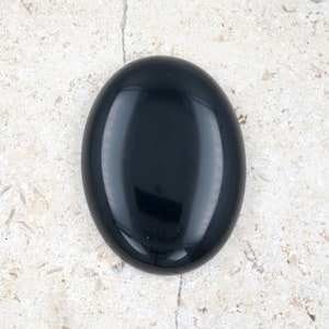 Pierres de palmier ovales en agate noire de qualité supérieure pour le massage ou la guérison des chakras et les cadeaux disponibles en vrac - Product Image 3