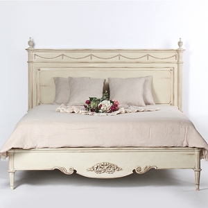 Cama de Madera de Caoba Resistente No. 1355 Diseño Clásico Vintage, Material Principal Madera de Caoba Sólida - Product Image 4