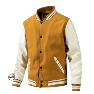 Vêtements de travail de plein air de haute qualité avec logo personnalisé patchs en chenille vente en gros pour hommes Streetwear nouveau style vestes universitaires classiques en toile - Product Image 2