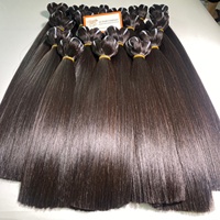 Extensions de cheveux humains noirs lisses et brillants AZ Hair Viet Nam, cheveux Remy vietnamiens bruts, cuticules alignées, double trame machine