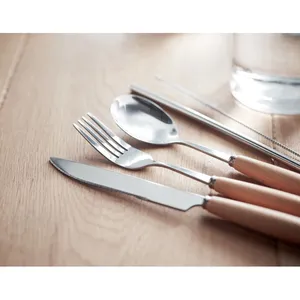 Ensemble de couverts en acier inoxydable CUSTA, ustensiles de camping écologiques - Product Image 2