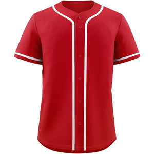 Jersey de béisbol y softbol, camisa sublimada con botón completo personalizado, aparejos bordados, sarga, nombre del equipo, número, jóvenes, adultos, hombres y mujeres - Product Image 5