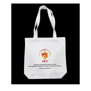 Bolsa de algodón impresa con mango suave reutilizable, Bolsa duradera para compras, regalos, uso diario - Product Image 5