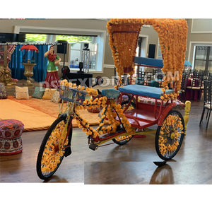 บอลลีวูดงานแต่งงานเซลฟี่ตกแต่งลายดอกไม้สำหรับงานแต่งงานอินเดียรถลากสำหรับเจ้าสาว - Product Image 1