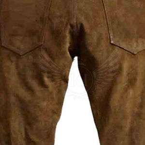 Solid-Color Custom Design Western Cowboy Chap Fringes Horse Riding Cowhide Leather <b>Tan</b> <b>Brown</b> Leather Pants Chaps Lightweight - Product Image 6