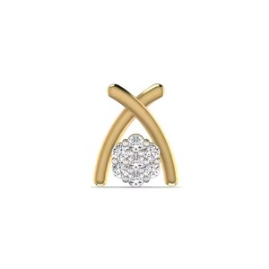 Solid 14K White Yellow Rose Gold <b>Nose</b> <b>Stud</b> Pin 0.05CT Natural <b>Diamond</b> Wedding Engagement Body Piercing Jewelry Perfect Gift for - Product Image 2