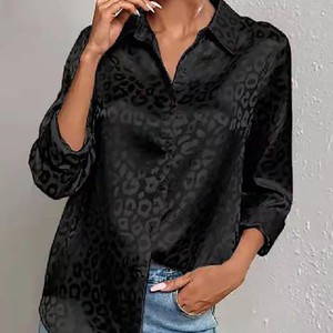 Chemises pour femmes respirantes de haute qualité chemise imprimée par sublimation tendance Design élégant décontracté chemises d'été à manches longues - Product Image 3