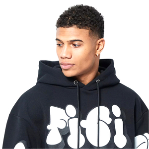 Pull-over unisexe d'hiver de haute qualité, coupe ample, avec impression en relief, col à capuche respirant, tissu personnalisé, couleur unie, offre ODM - Product Image 2