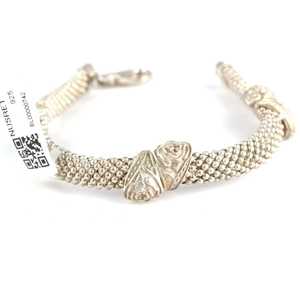 Pulsera de Cadena Jessica de Plata de Ley 925 con Elegante Diseño de Rosas para Regalo - Product Image 1