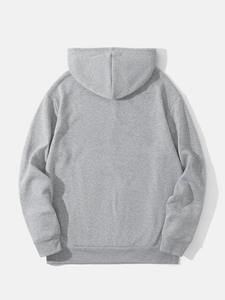 Venta al por mayor 350 GSM 100% algodón mezclado Sudadera con capucha pulóver de alta calidad de los hombres en blanco de gran tamaño Sudadera con capucha de lana - Product Image 2