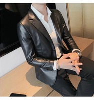 2024 hommes décontracté automne hiver marque vêtements en cuir vestes mâle Slim Fit mode décontracté en cuir vestes homme manteaux S-3XL