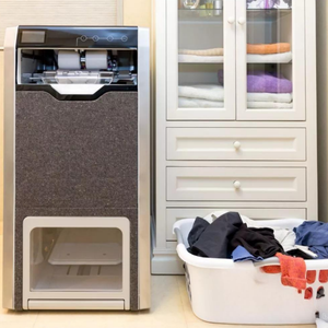 Machine à laver pliable commerciale – Lave-linge en tissu gris avec design pliable - Product Image 2