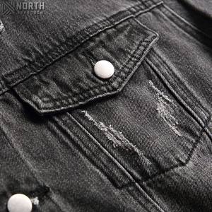 Custom Logo Print Front <b>Casual</b> Streetwear Wholesale Fashion High Quality Breathable Winter Denim <b>Jacket</b> <b>Mens</b> <b>Jackets</b> - Product Image 2