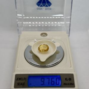 Pierre précieuse de citrine naturelle de haute qualité en vrac coupe ovale pierre semi-précieuse à facettes taille calibrée 16.2x12.9x7.9mm 9.76cts jaune - Product Image 5