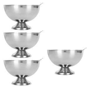 Bol à glace en acier inoxydable de luxe, 6 pièces, poli miroir, dessert et bols à collation réutilisables en acier inoxydable 304 - Product Image 3