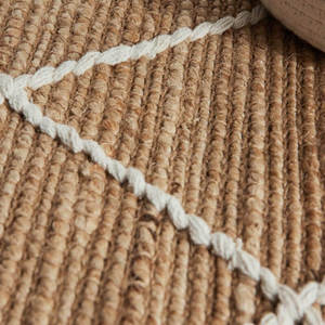 Netline Home Kunu Natural Handwoven <b>Jute</b> <b>Rug</b> Modern Tufted Diamond Design - Product Image 4