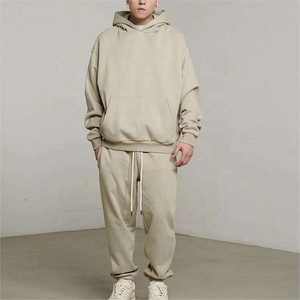 Ensemble de survêtement Jogger en vente directe d'usine, taille plus, sweat-shirts pour hommes, sweat-shirts et pantalons de survêtement vert foncé pour hommes - Product Image 2