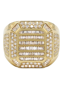 Estuche de lujo personalizado de oro de 10K, 14K, 18K para estilo Hip Hop, forma redonda, Baguette Iced VVS Lab Grown, anillo de bodas de diamante completo - Product Image 3