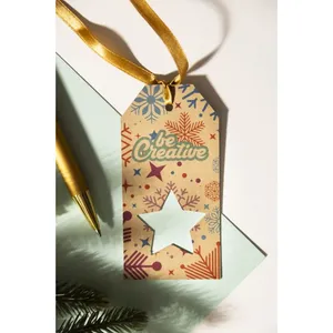 Étiquette cadeau personnalisée en kraft en forme d'étoile pour la promotion des produits de Noël - Product Image 5