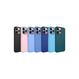 Étui en silicone premium ASMA Luna Series pour iPhone 14 Pro, gris lavande, avec cadre métallique et boutons, design élégant en silicone souple, compatible Ins 7 Plus - Product Image 2