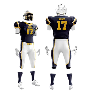 American Football Jersey Uniform Short Sleeve 100% Polyester Anti-Bacterial Unisex Stylish Performance Cut for Sports Matches - Product Image 1
