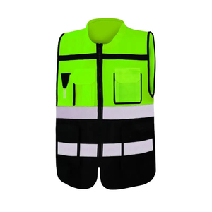 Chalecos DE SEGURIDAD reflectantes personalizados para hombres y mujeres con bolsillos Chaleco de seguridad de construcción de tela de malla - Product Image 2