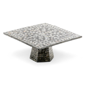 Support à gâteau en nacre et bambou, écologique, non toxique, fait à la main pour la présentation de gâteaux et de desserts, coquille naturelle, direct du Vietnam - Product Image 1