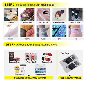 Calcetines de punto personalizados con LOGO de EE. UU., calcetines de algodón con bandera estadounidense para hombre y mujer, venta al por mayor, fabricante de Vietnam - Product Image 6