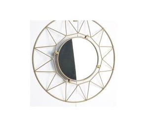 Stylish Modern <b>Gold</b> 8ml Wall <b>Mirror</b> Handcrafted Iron with Contemporary Design - Product Image 1