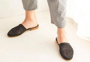 Sandales en raphia faites à la main, sandales d'été, chaussures d'été pour femmes, chaussures de plage, ballerines, sandales marocaines - Product Image 2