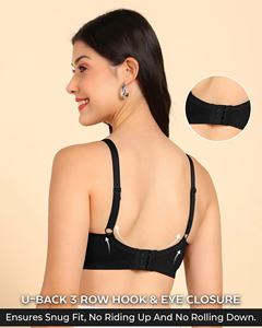 Sujetador push-up sin costuras de algodón Tweens Invisi-Fit (2017) (NEGRO) - Product Image 6