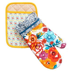 สุนัขการ์ตูนพิมพ์สไตล์คลาสสิก100% ผ้าฝ้ายอินทรีย์ Potholder ด้วยผ้านุ่มฟังก์ชั่นคู่ร้อนขาย GOTS ใบรับรองนวม - Product Image 2